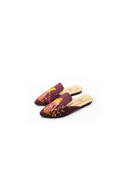 Disney Princess Aurora | Ittaherl - Once Upon A Dream Mules Pointy Burgundy