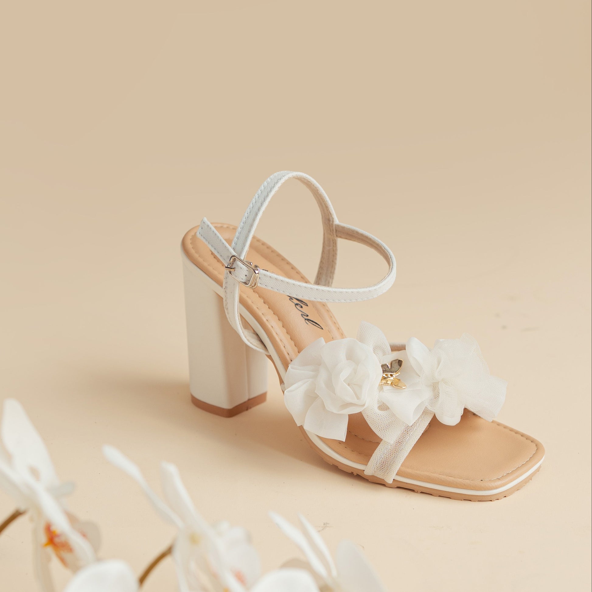 Hariette Block Heels x Strap 60mm Cloud