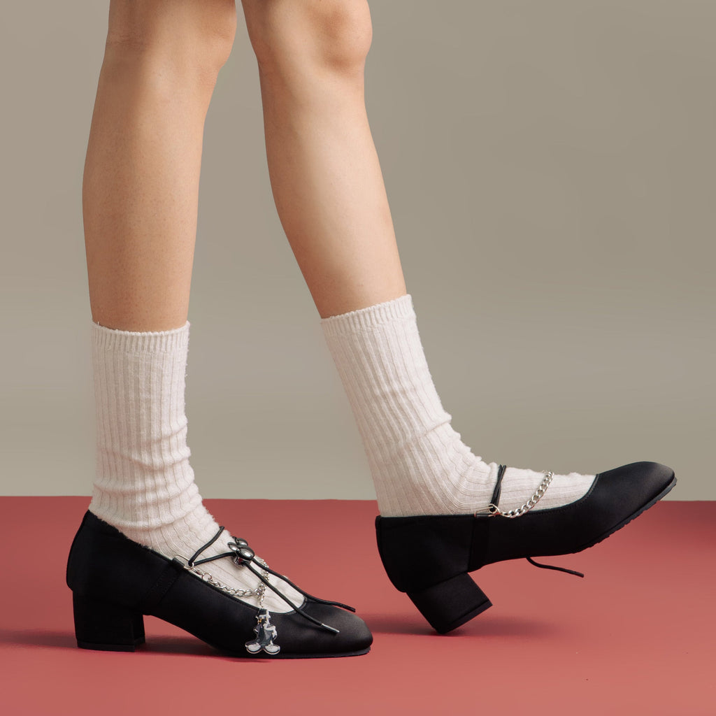 Disney Mickey and Friends | Ittaherl - Sigma Square Block Heels 40mm Ink