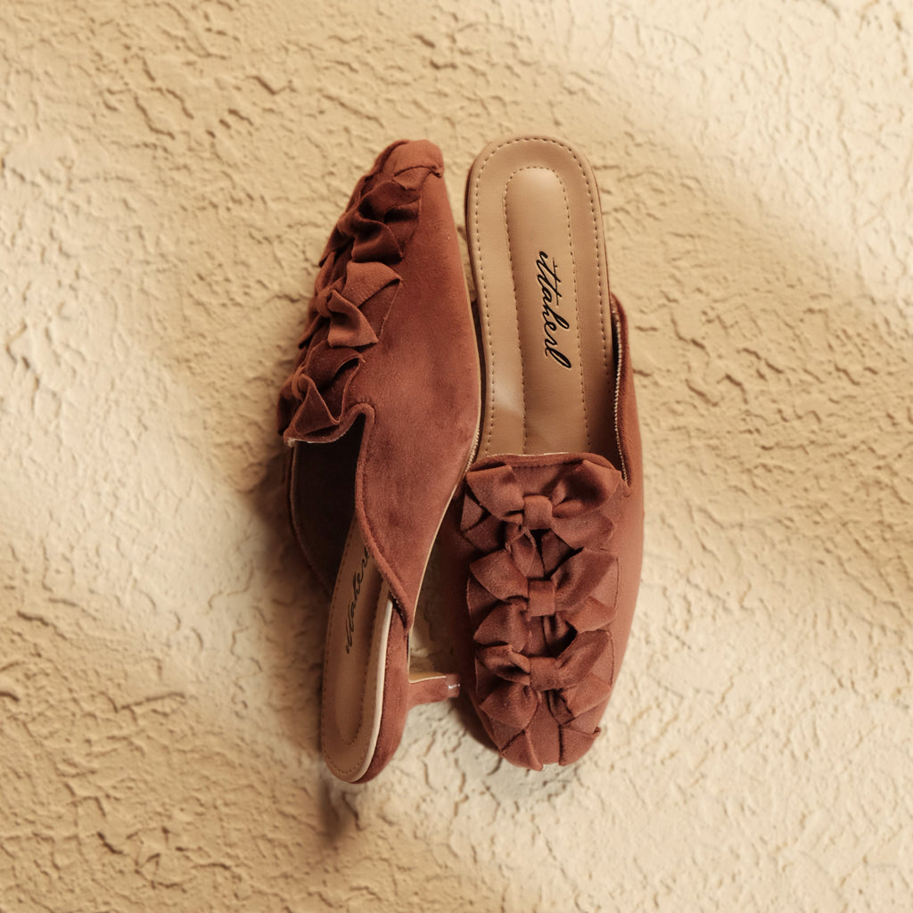 Ittaherl Kirana Slipper Thin Heels 40mm Cinnamon