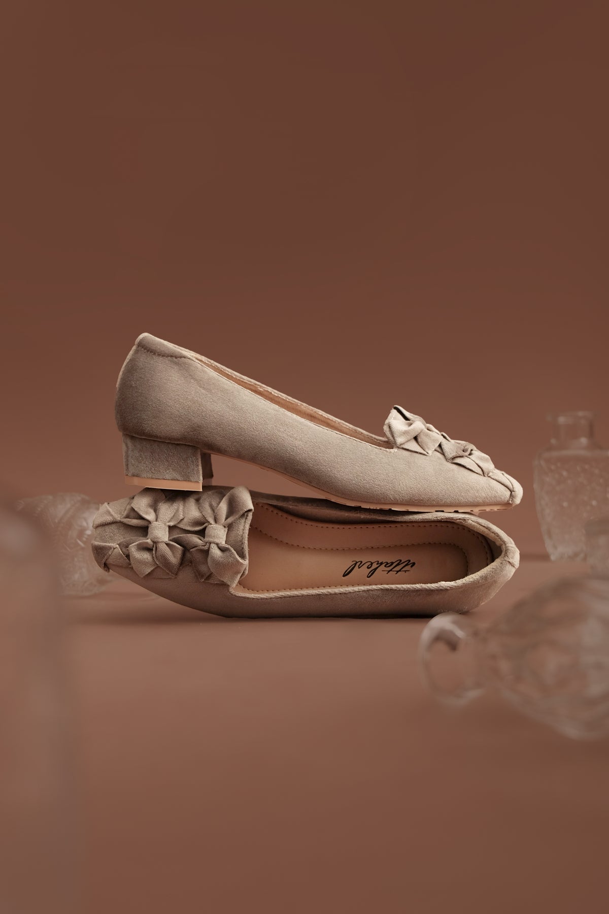 Ittaherl Kirana Block Heels 40mm Square Toe Charcoal