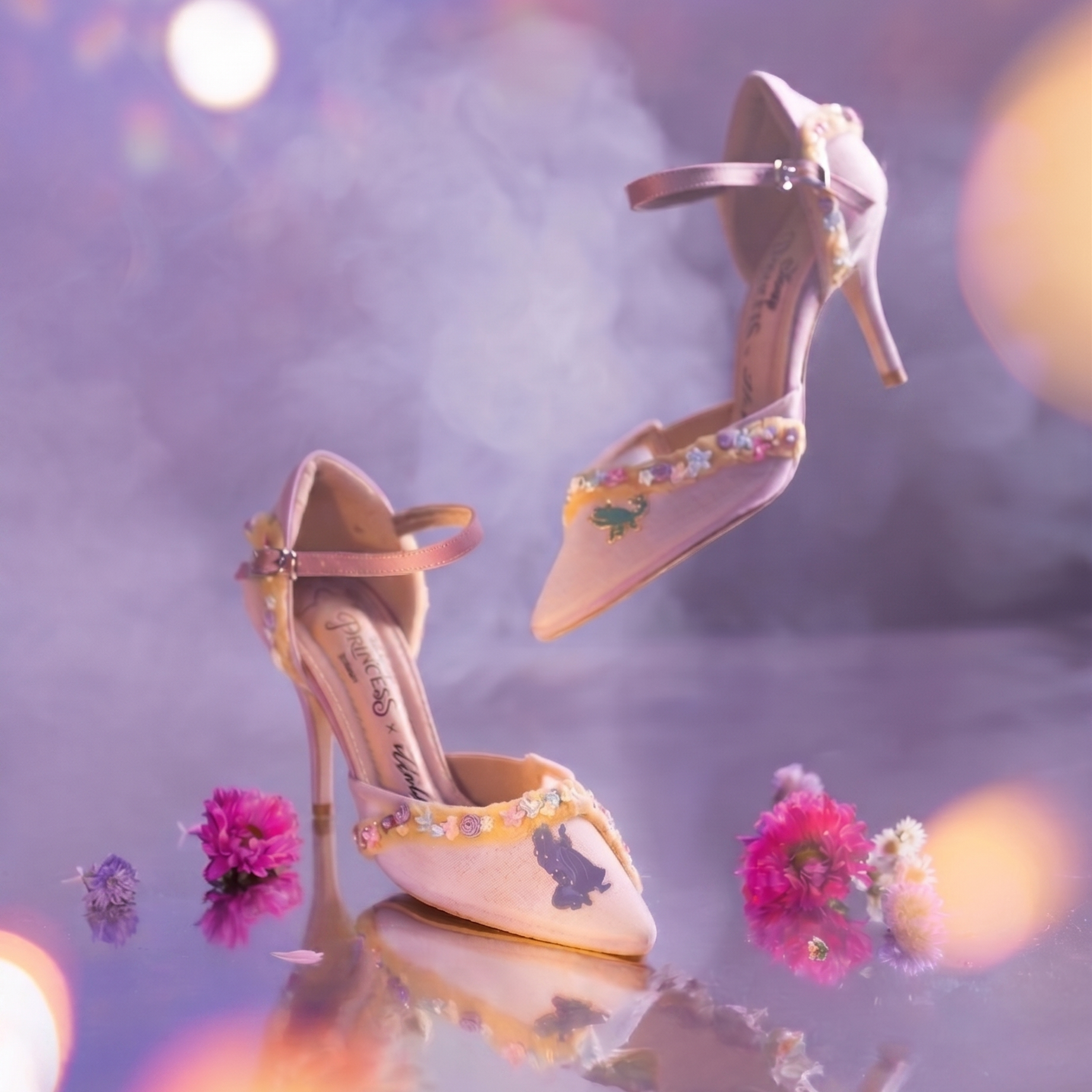 Tangled Slipper Thin Heels 60mm Lilac