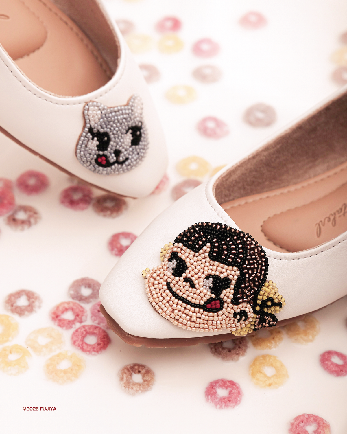 Peko & Poko x Ittaherl - Peko Summer Beaded Squaretoe Cloud