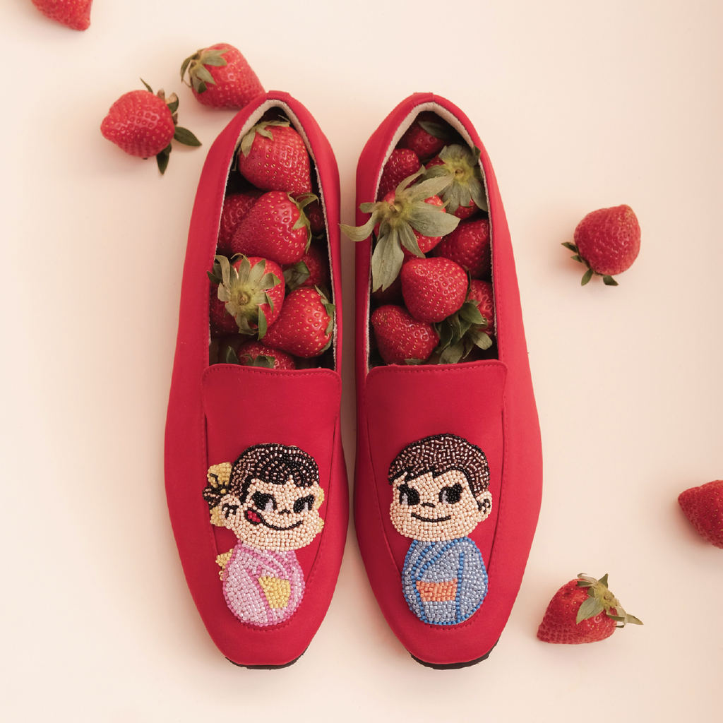 Peko & Poko x Ittaherl - Peko Summer Beaded Loafer Rouge