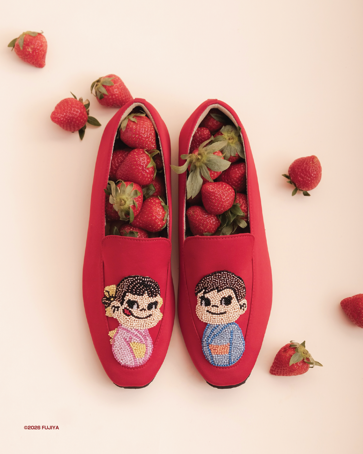 Peko & Poko x Ittaherl - Peko Summer Beaded Loafer Rouge