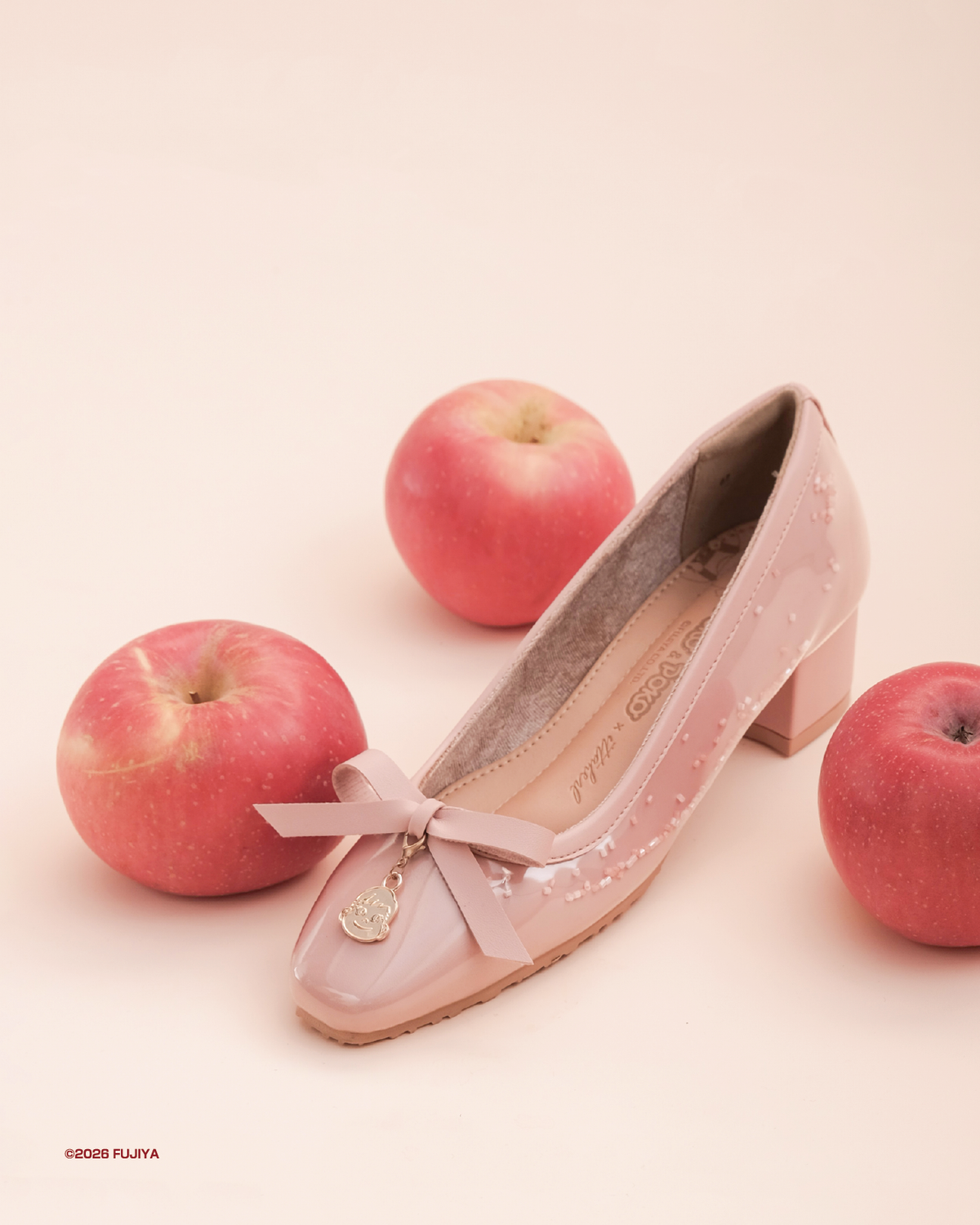 Peko & Poko x Ittaherl - Peko Summer 40mm Block Heels Blush