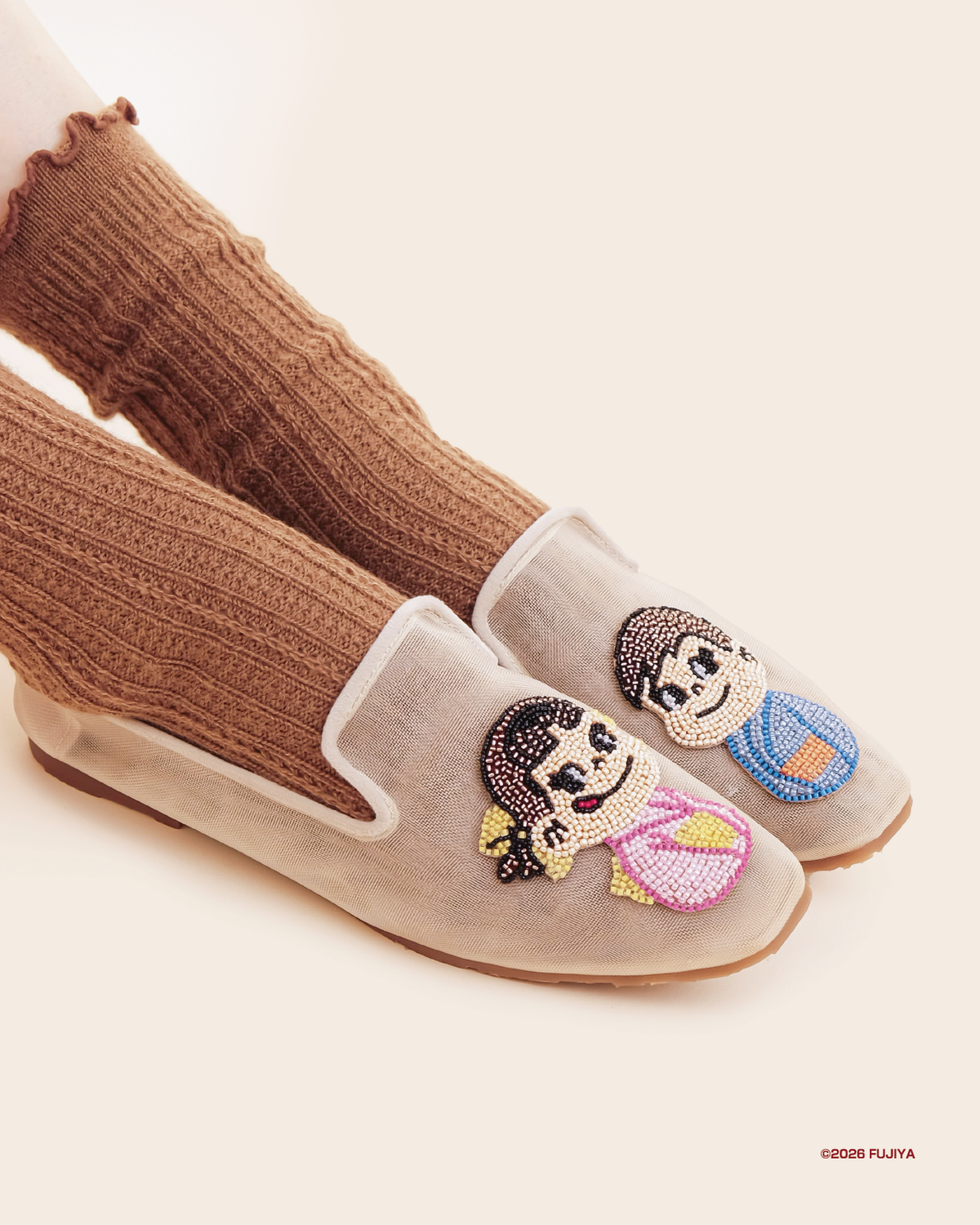 Peko & Poko x Ittaherl - Peko Summer Beaded Mesh Loafer