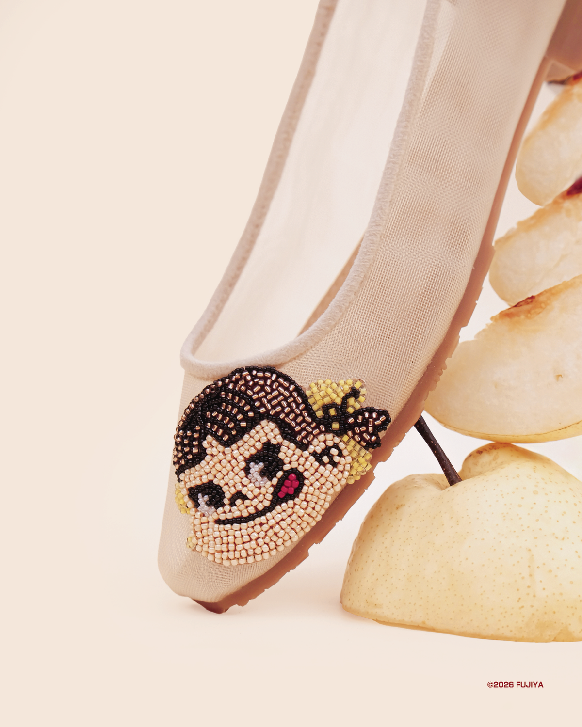 Peko & Poko x Ittaherl - Peko Summer Beaded Mesh Squaretoe