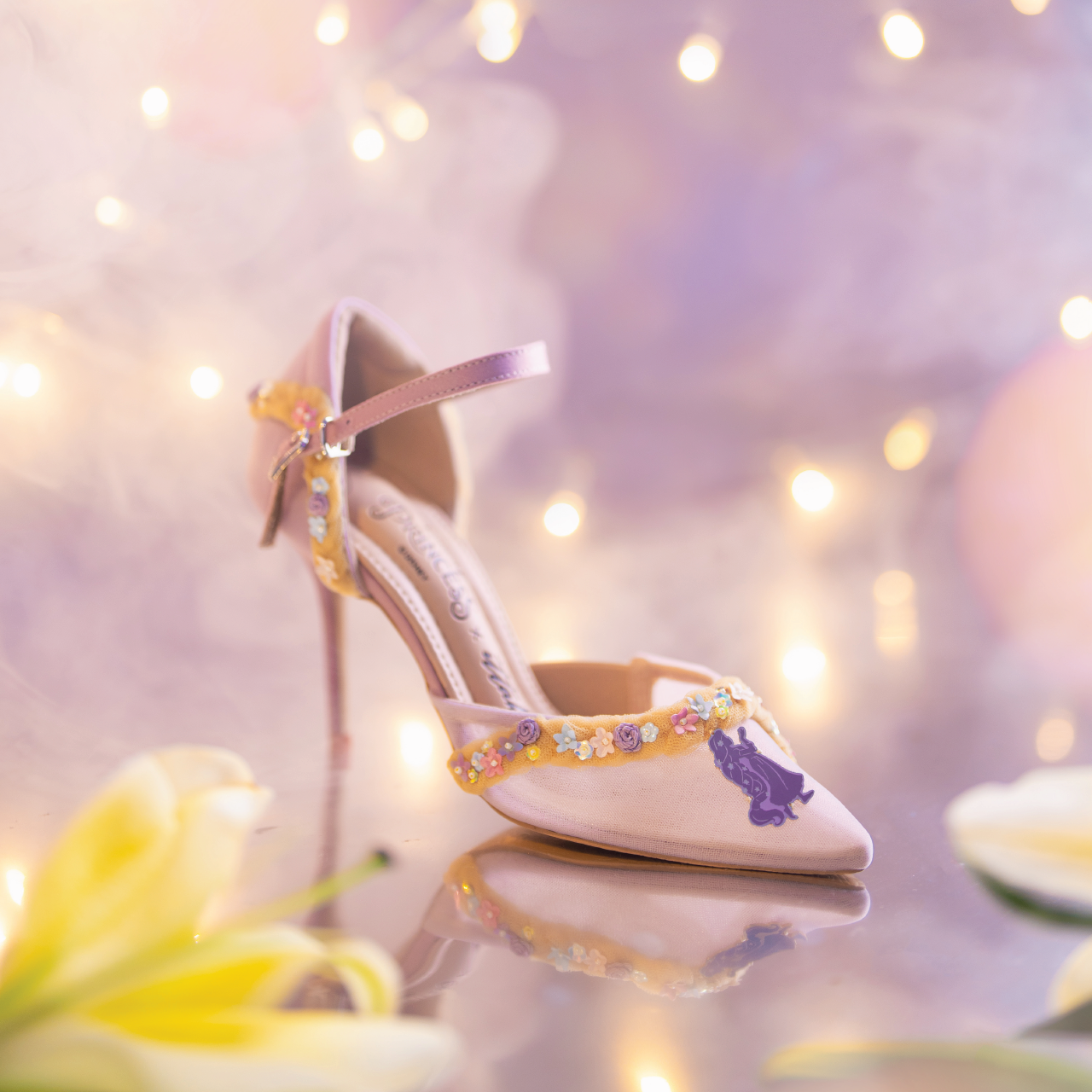 Tangled Slipper Thin Heels 90mm Lilac