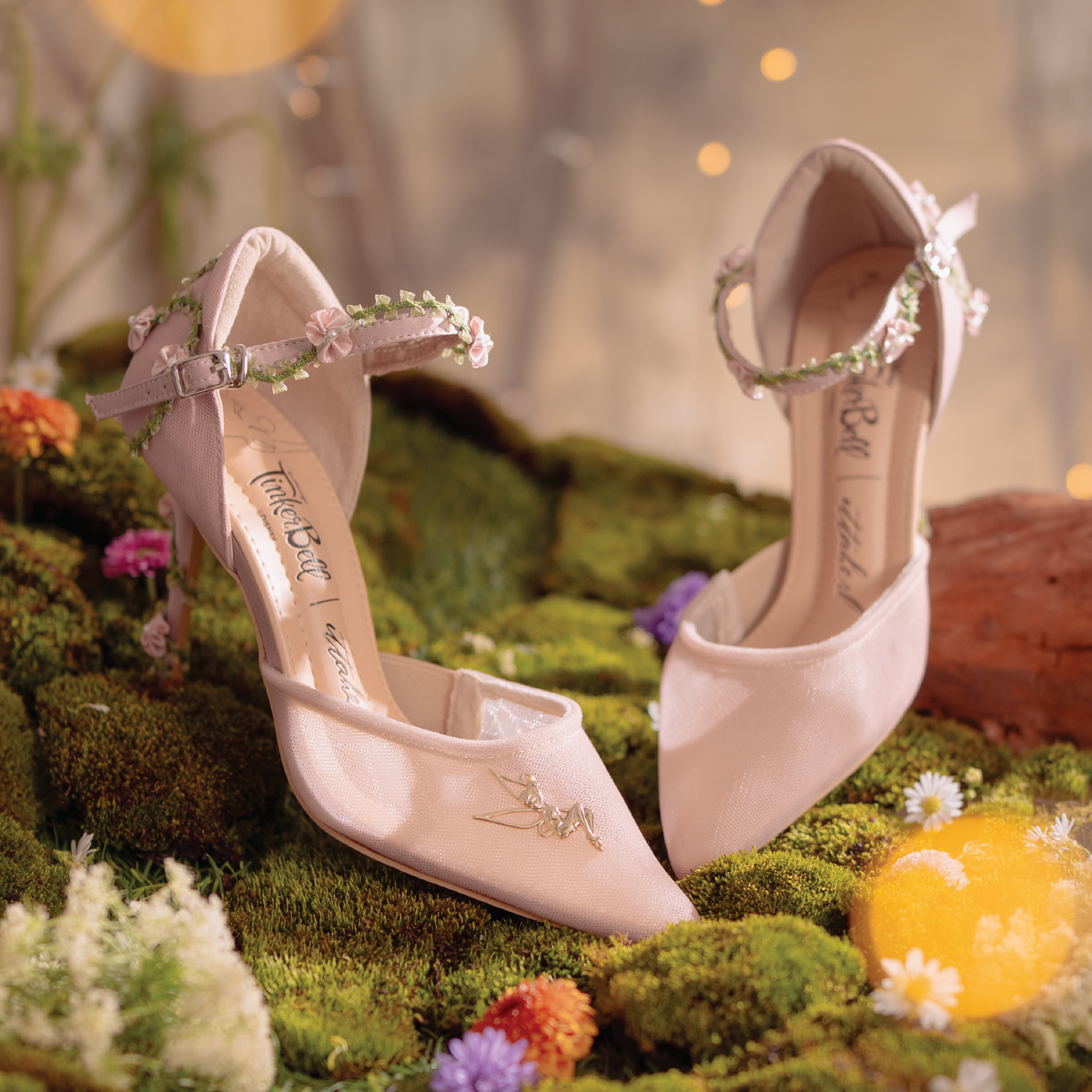 Disney TinkerBell | Ittaherl - Pixie Dust Slipper Thin Heels 60mm Blush
