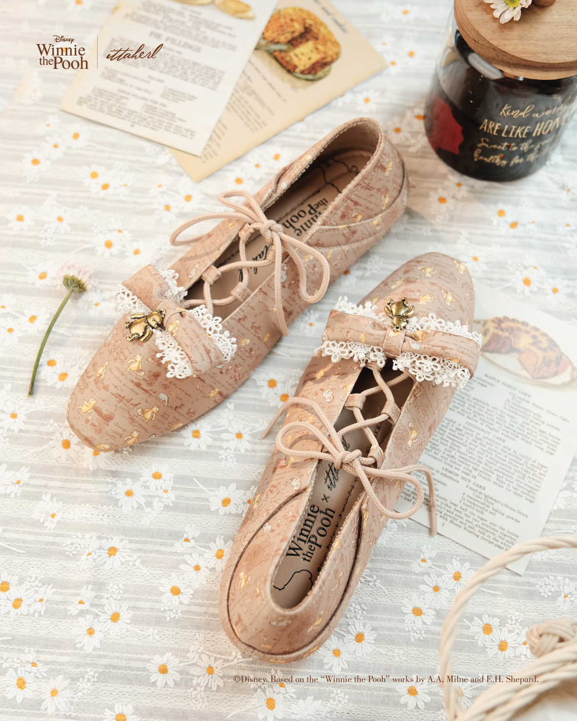 Honey Time Squaretoe Flat Taupe