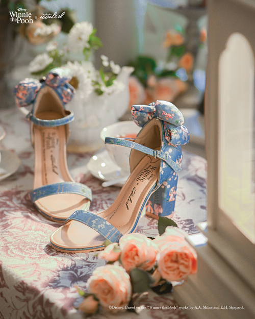 Meadow Garden Block Heels 90mm Strap Sky