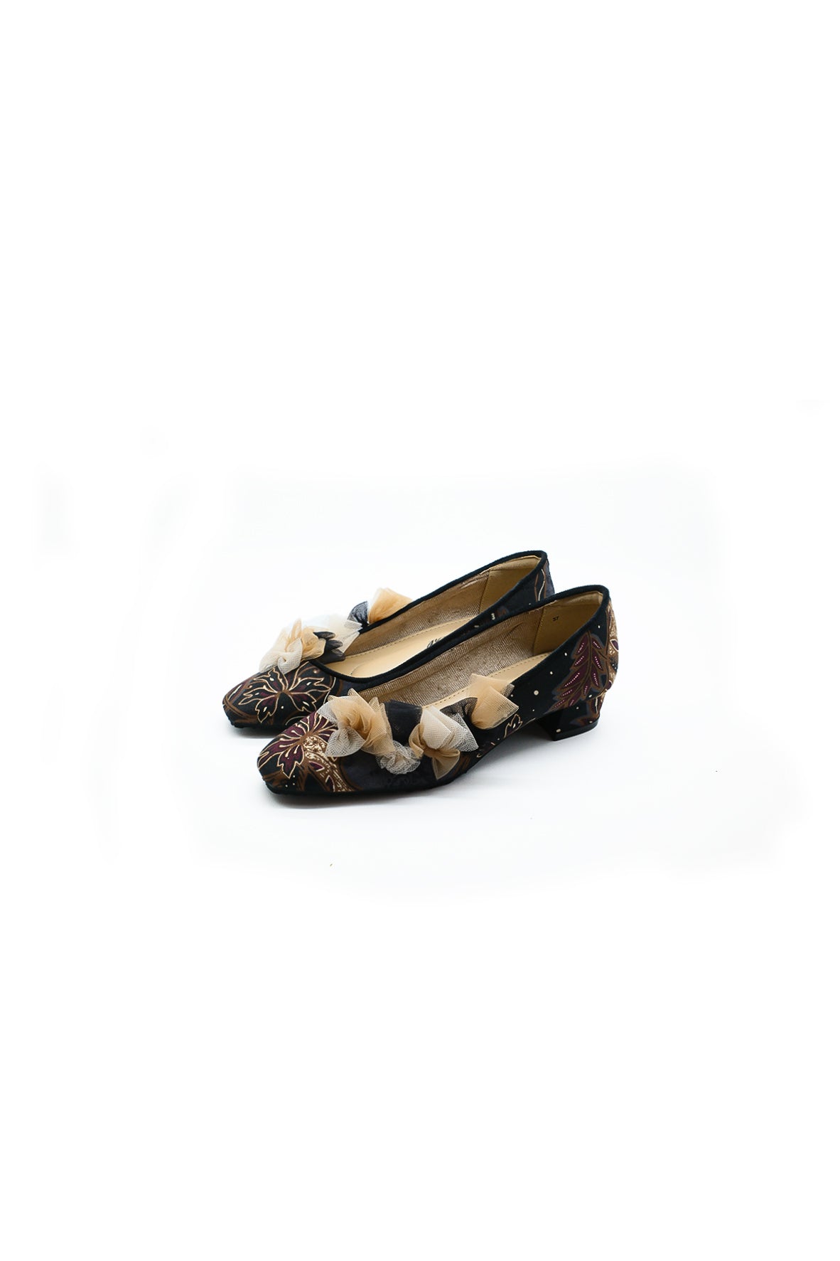 Ittaherl Hariette Nusantara Squaretoe Block Heels 30mm Ink
