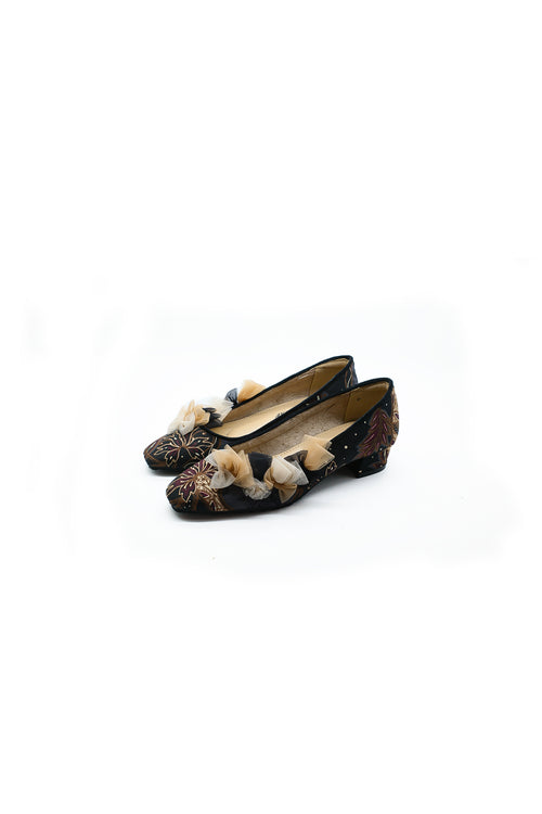 Hariette Nusantara Squaretoe Block Heels 30mm Ink