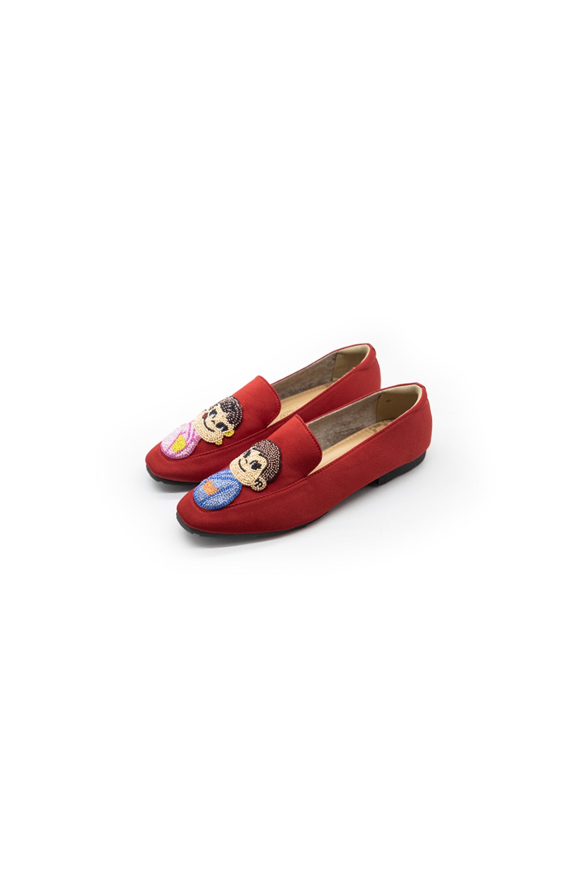 Peko Summer Beaded Loafer Rouge