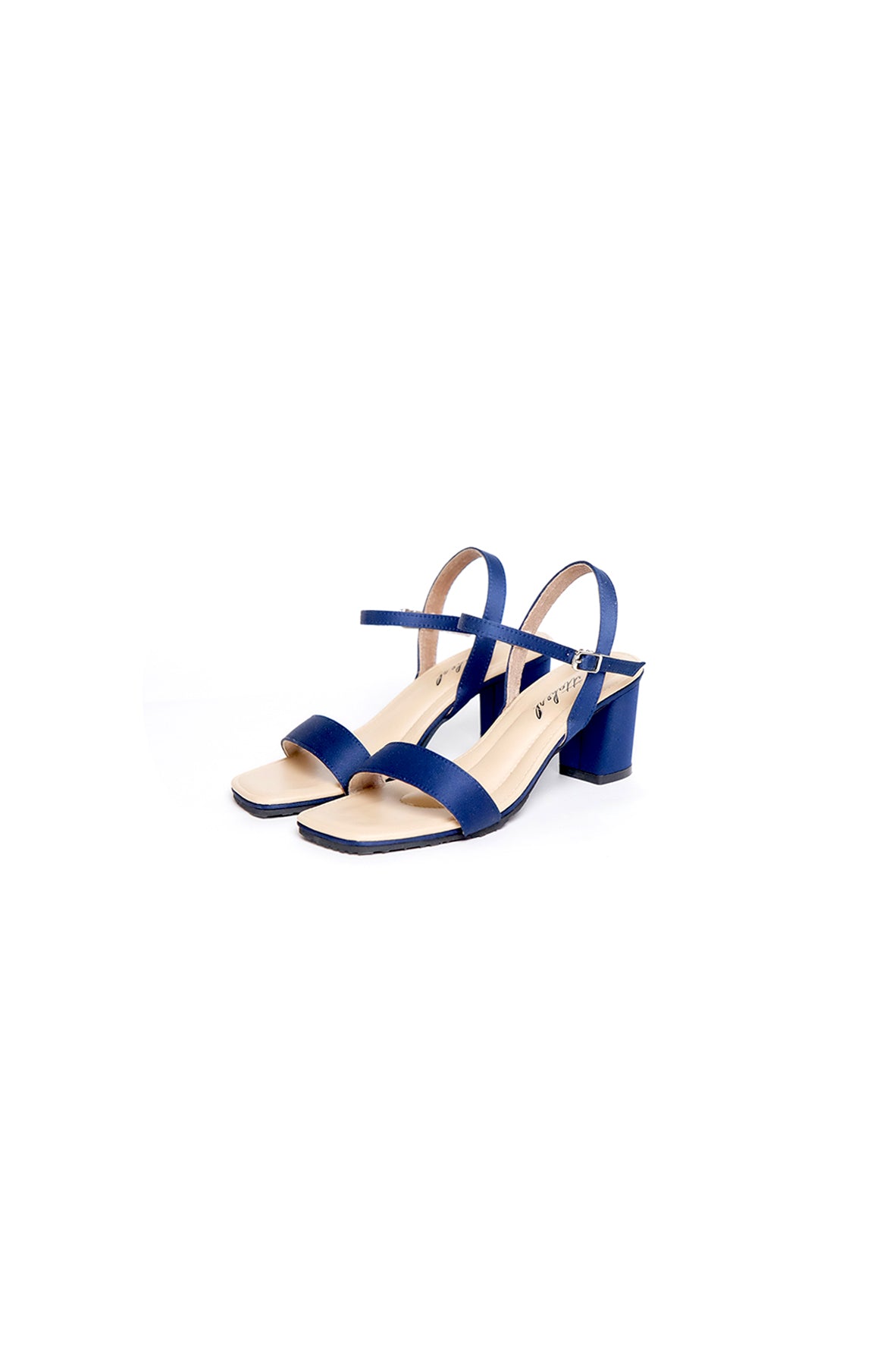 Riana Block Heels Strap 60mm Naval