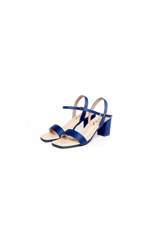 Riana Block Heels Strap 60mm Naval