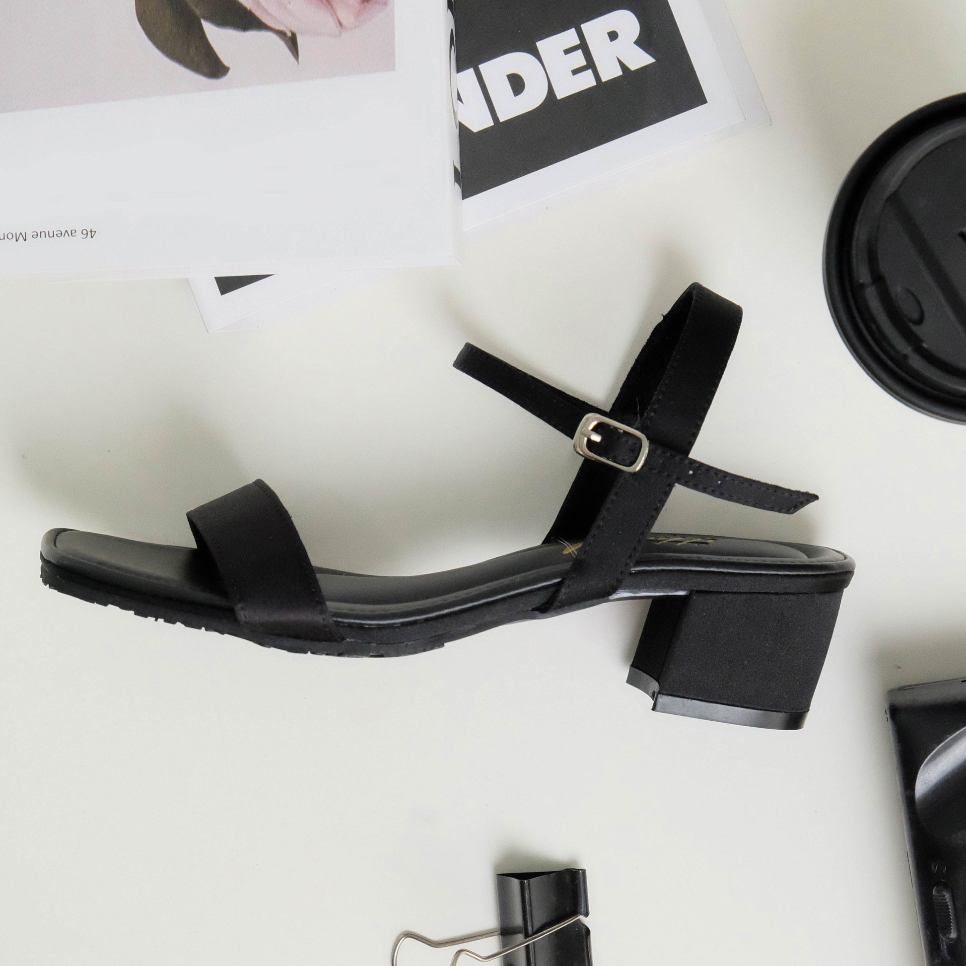 Ittaherl Riana Block Heels Strap 40mm Ink