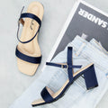 Ittaherl Riana Block Heels Strap 60mm Naval