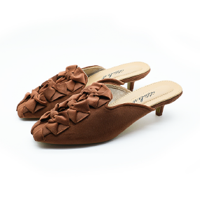 Kirana Slipper Thin Heels 40mm Cinnamon